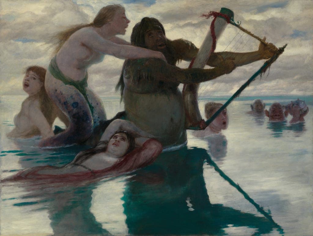 In the Sea by Arnold Böcklin (Swiss, 1827–1901) — fine art print