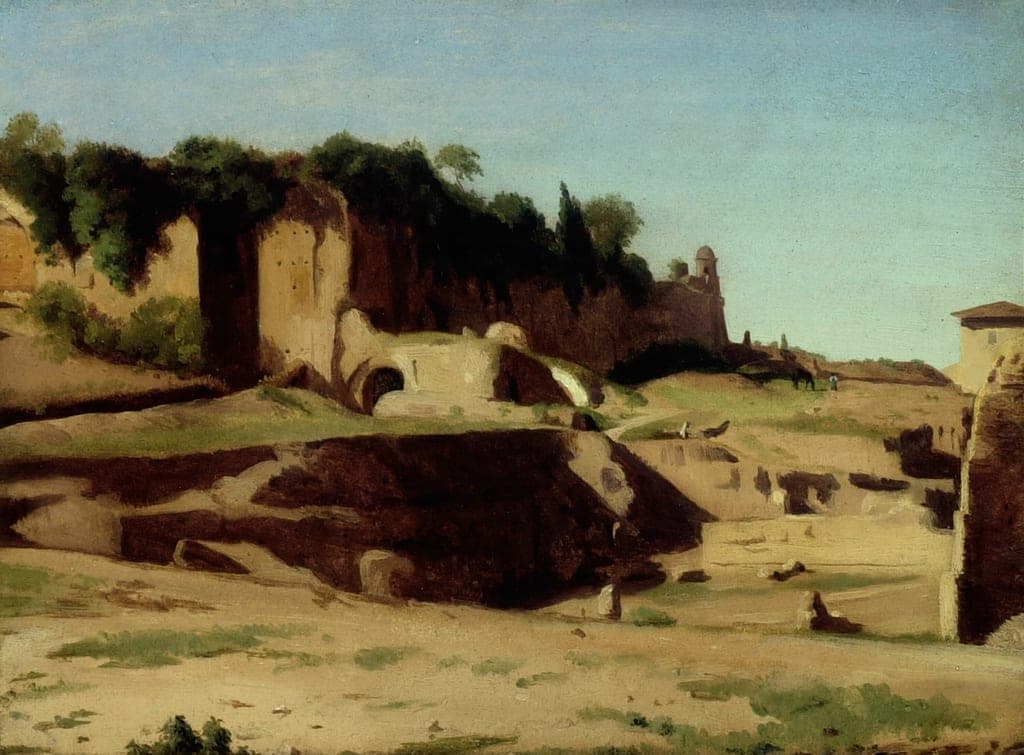 The Imperial Palace on the Palatine, Rome by Paul-Jean Flandrin (French, 1811–1902) — fine art print