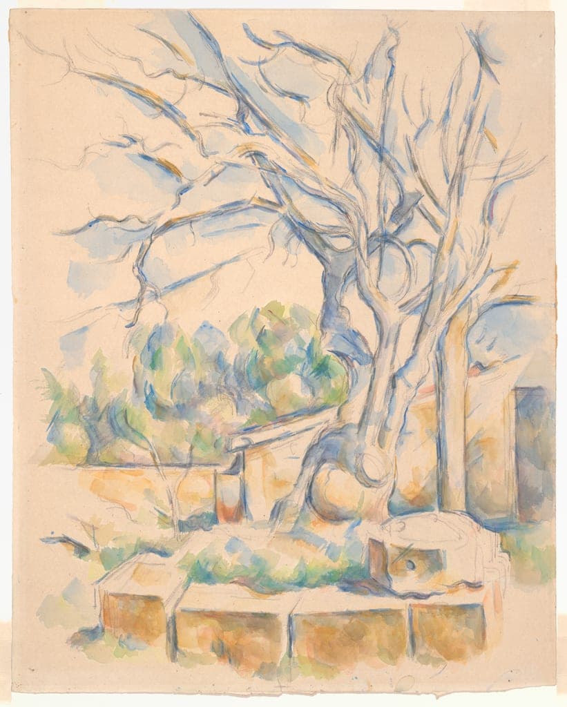 Pistachio Tree at Château Noir by Paul Cézanne
French, 1839-1906 — fine art print