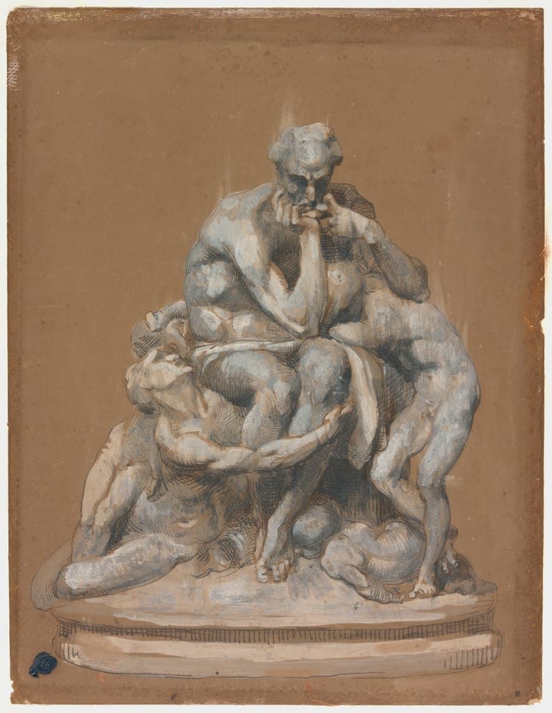 Study for the Sculpture Ugolino and His Children by Jean Baptiste Carpeaux
French, 1827-1875 — fine art print