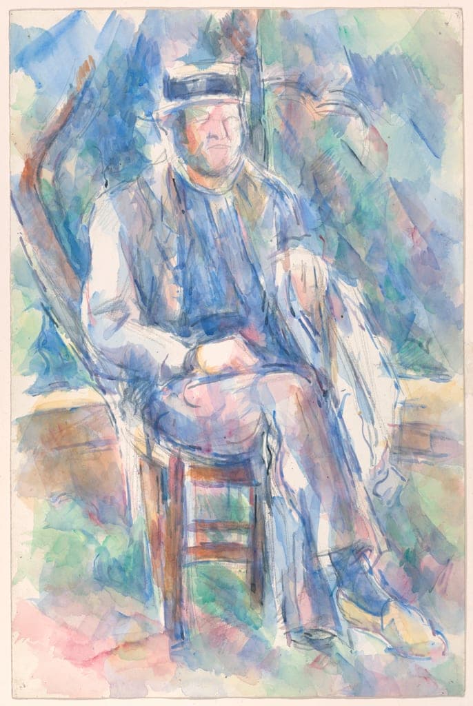 Man Wearing a Straw Hat by Paul Cézanne
French, 1839-1906 — fine art print